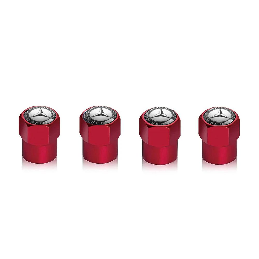 4Pcs Car Wheel Tire Valve Caps Air Stem Covers For Mercedes Benz AMG A B C E S G Class CLA W117 C117 GLA CLK SLK CLA GLK GLE GLS