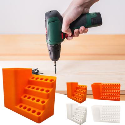 Screwdriver Bit Storage Box Large Capacity Multiple Compartments Universal Drill Bit Holder Perforated Board