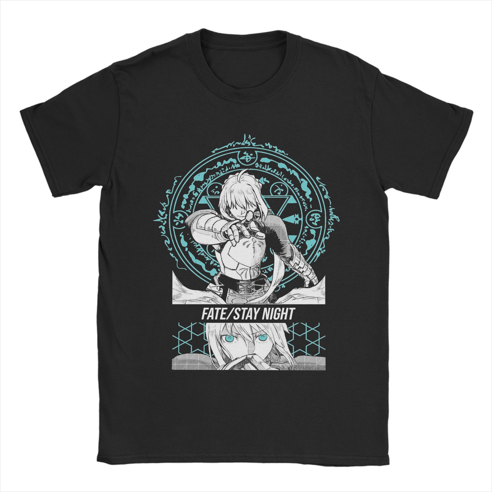 

Смішний Fate Stay Night Saber Padoru Padoru! Чоловічі футболки 100% бавовна з коротким рукавом круглий виріз літні топи 4XL