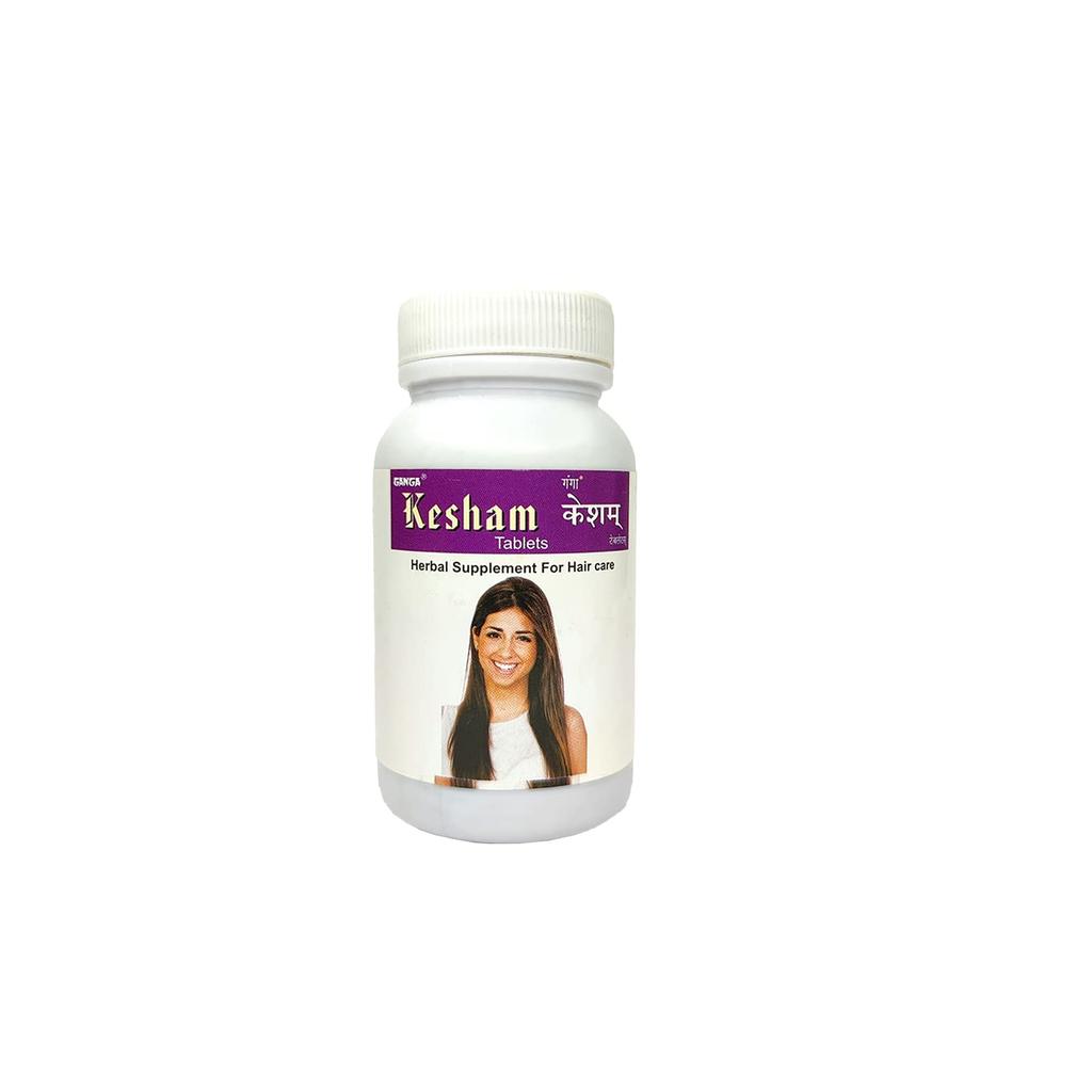 Ganga Kesham Tablet | Ayurvedic Herbal Supplement for Hair & Scalp Wellness | With Natural Herbal Ingredients | Daily Use Tablets