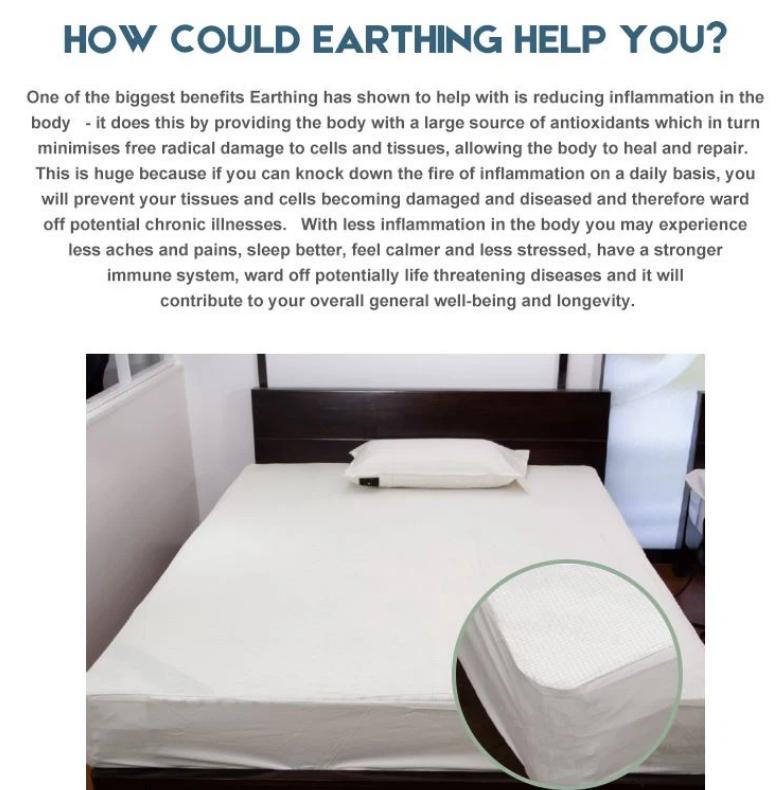 Ultimate Grounding Fitted Sheet - Reconnect with Earth While You Sleep! Anti-Inflammation, Better Sleep & More with Silver Fiber Technology