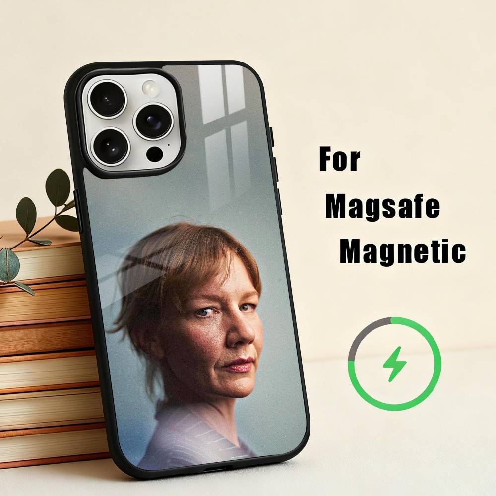 German Actress Sandra Huller   Phone Case For iPhone17,16,15,14,13,12,11 Plus,For Magnetic Wireless Charge Cover