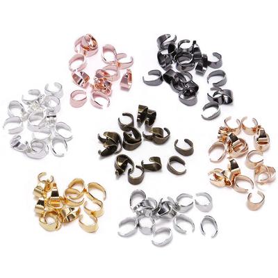 50 teile/los Anhänger Clips Pinch Bail Verschlüsse Schnalle Charme Halskette Haken Stecker Für DIY Schmuck Machen Cameo Tablett Finden