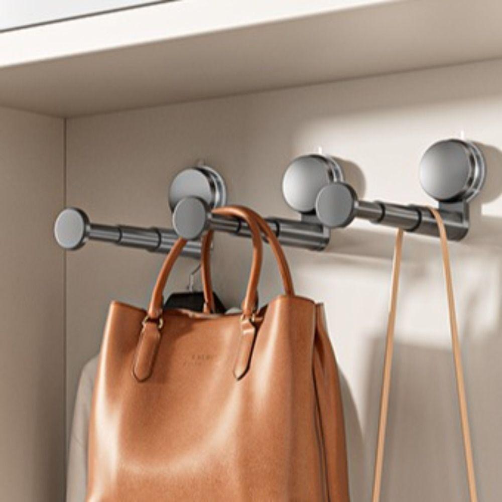 2 PCS Space-Saving Clothes Hanger Wall-Mounted Storage Organizer Durable Storage Rack  Balcony