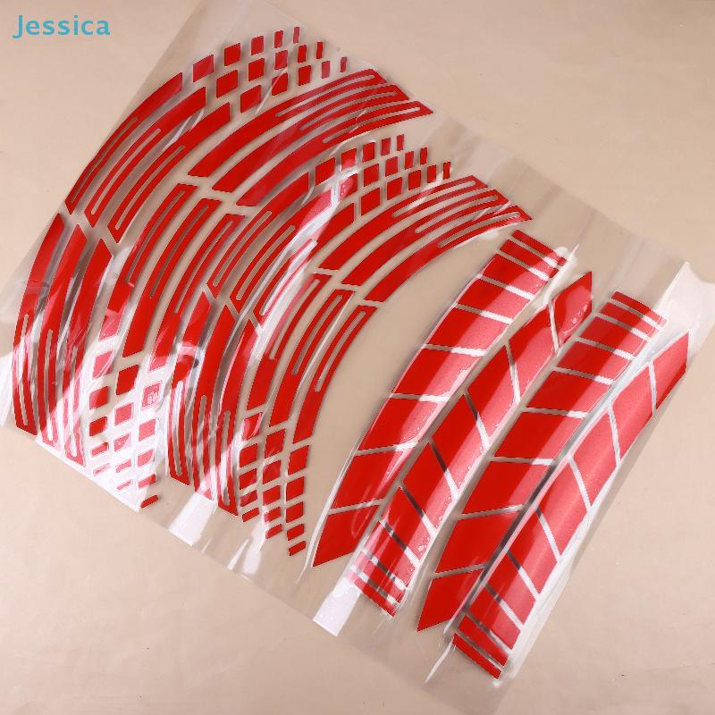 Hot 21/18 Inch's For Reflective Motorcycle Wheel Stickers Hub Decal Rim Stripe (PVC Motorcycle Wheel Stickers)