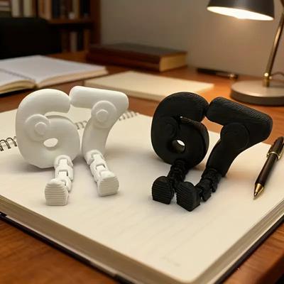 3D Printed 67 Figurine with Articulated Legs Movable Joints Six Seven Fidget Toy Cartoon Number Desktop Decoration Ornament