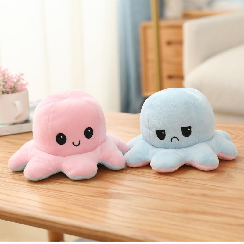 Flip Octopus Doll, Flip Octopus Octopus Plush Toy Double Sided Flip Doll
