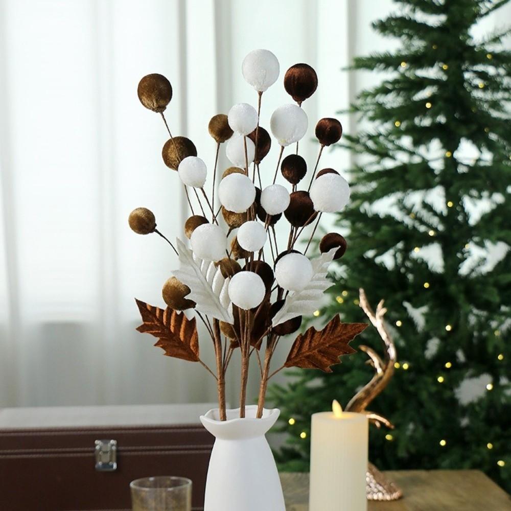 New Velvet Christmas Ball Branches DIY Multicolored Xmas Decorations Party Supplies Handmade Christmas Table Centerpieces