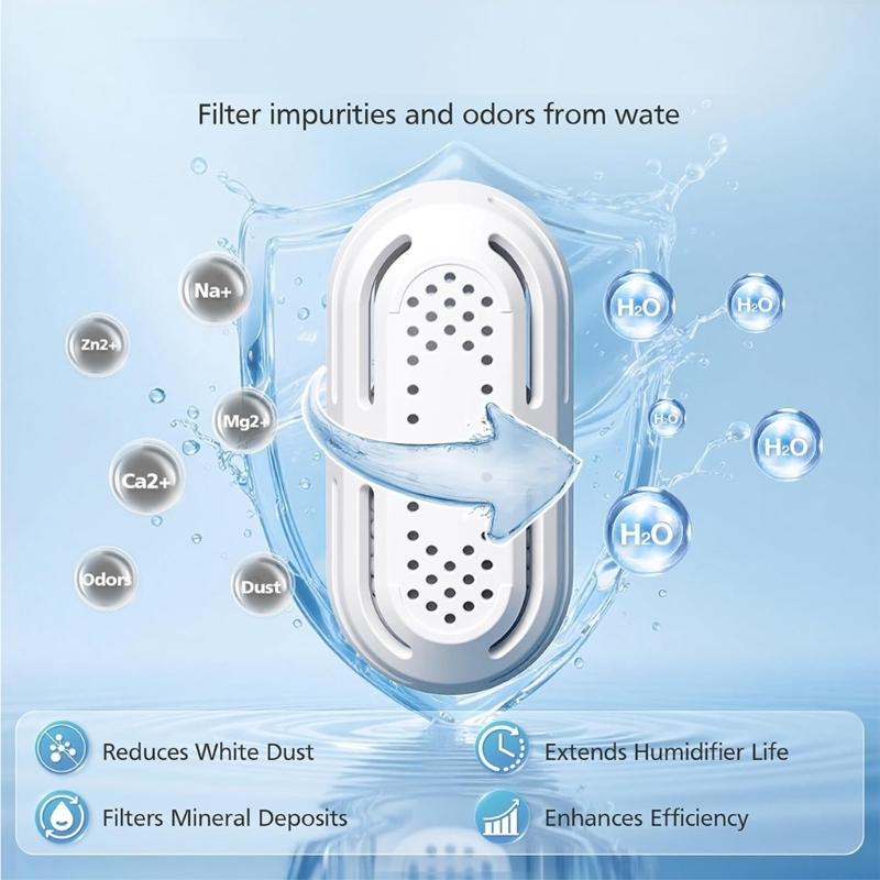6/8Pcs Water Softening Filter Cartridges Humidifier Demineralization Cartridge Humidifier Replacement Filters Enduring