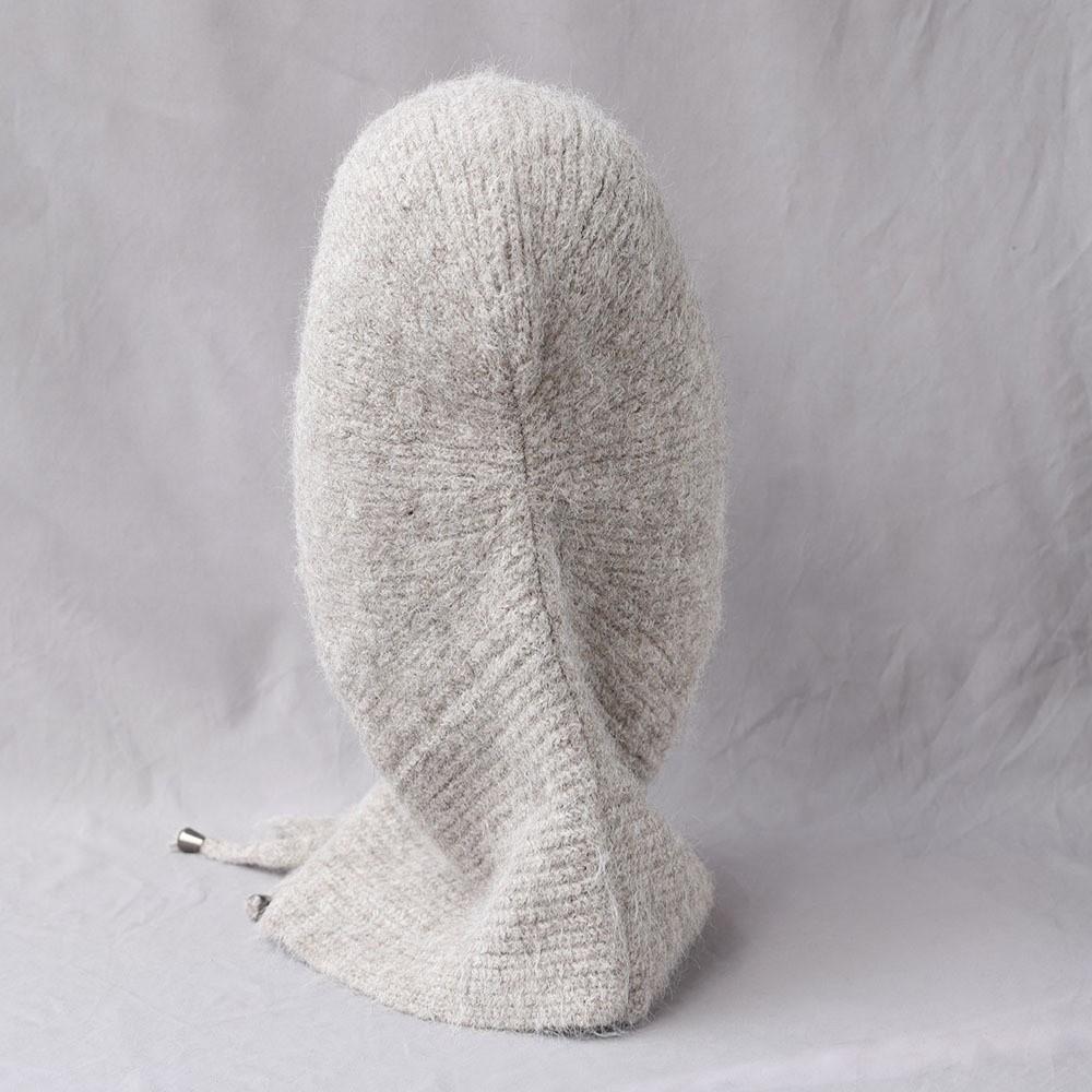 Winter Warm Shawl Balaclava Hats Solid Color Hooded Scarf Fashion Knitted Pullover Hat