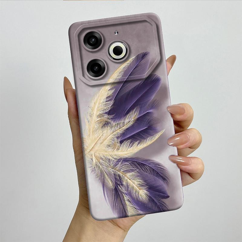 Per Tecno Pova 6 Neo Custodia POVA6NEO Silicone TPU Morbida Custodia per Telefono Verniciata Stampata Antiurto Protettiva Cover Posteriore