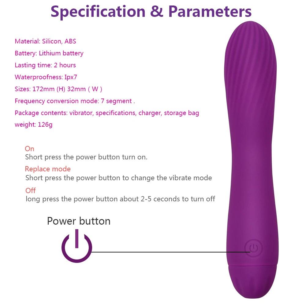 Vibrator G Spot Puternic Vibrator AV Reîncărcabil Dildo Vibrator Masaj Stimulator Clitoris Masturbare Jucărie Erotică Sex pentru Femei
