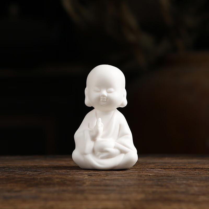 Jialang White Porcelain Zen Monk Tea Pet