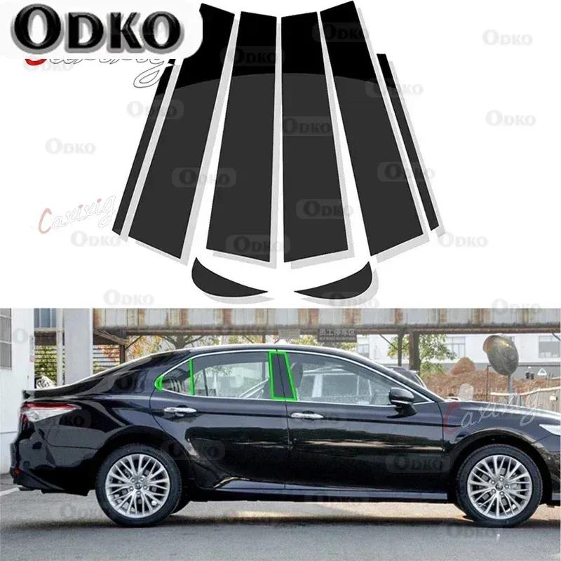8Pcs for Toyota Camry 2018 Window Pillar Post Door Trims Cover Stickers Accessories