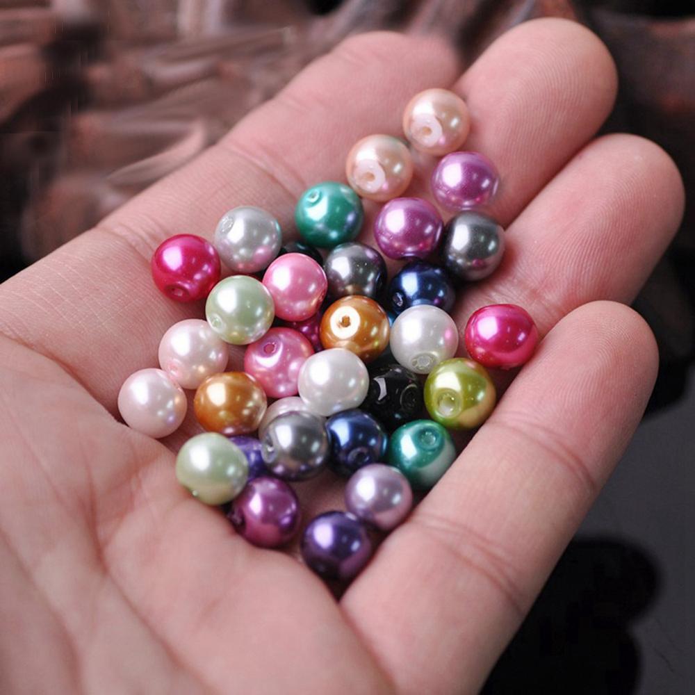 

20~200 шт. Круглые 4 мм 6 мм 8 мм 10 мм 12 мм 14 мм 16 мм Лот Цветов Стеклянные Бусины С Жемчужным Покрытием Свободные Разделительные Бусины для DIY Ремесел Аксессуары для Изготовления Ювелирных Изделий 0#-8mm-60pcs разноцветный