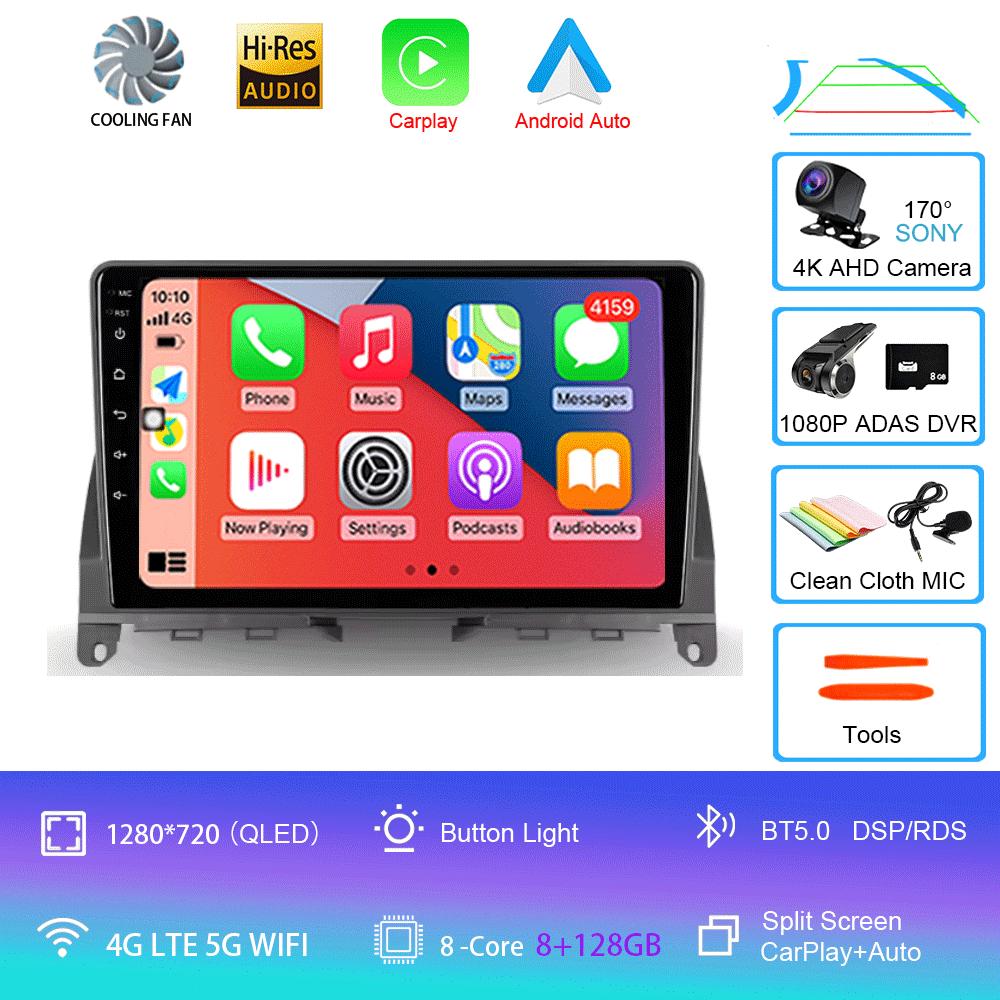 Android 14 For Mercedes Benz C Class 3 W204 S204 2006 - 2011 Car Radio Multimedia Video Player Navigation Stereo GPS No 2din 2 D