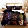 3D Teddy Bear Series Bedding Set Cartoon Anime Down Duvet and Pillowcase, Microfiber Fabric Washable and Quick Drying Home Decoration