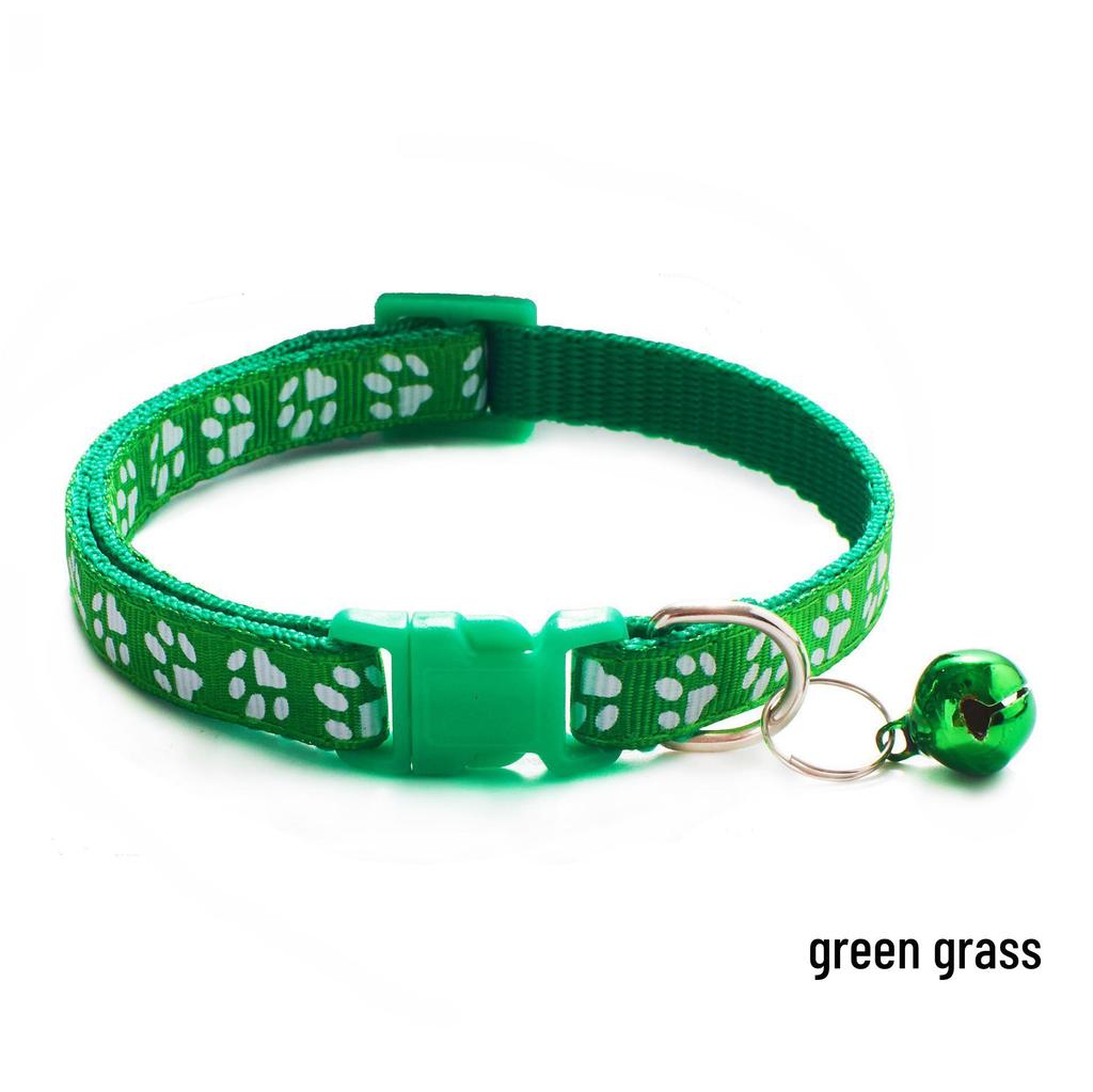 Mehrfarbiges Kätzchenhalsband mit Glöckchen & Hundemuster