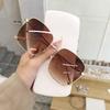 3PCS Fashion Gradient Sunglasses Oversized Square Travel Beach Shades for Women