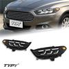 LED Headlight Assembly with Flowing Turn Signals for 13-16 Ford Mondeo, Mustang-Style