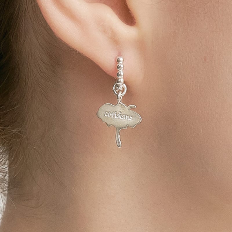 UNI.J [Cotidiano]Dots Signature Flower Silver Earring Ie407