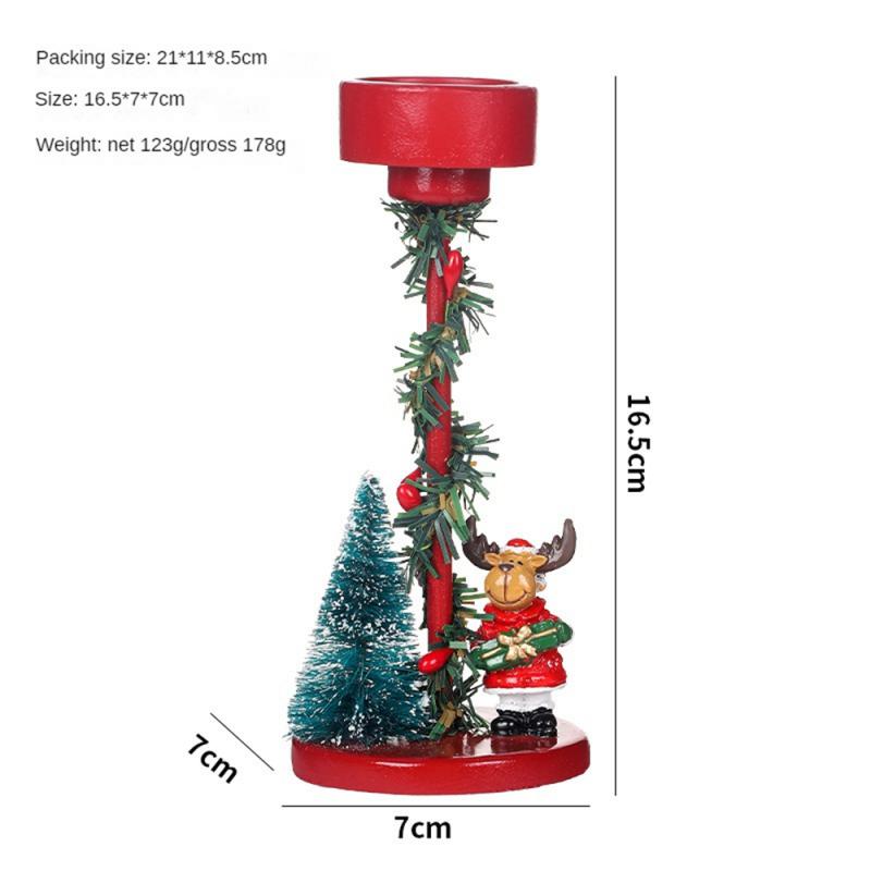 Christmas Party Christmas Tree Candle Christmas Candle Holder Centerpiece For Tables Flat Base Freestanding Design