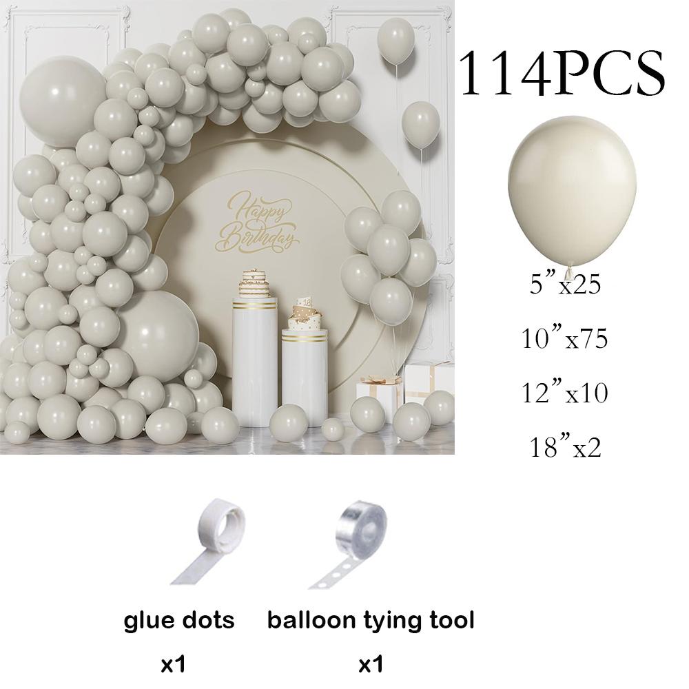 

Sand White Balloons Garland Arch White Sand Balloon Kit Birthday Party Wedding Anniversry Baby Shower Gender Reveal Decoration AS Picture