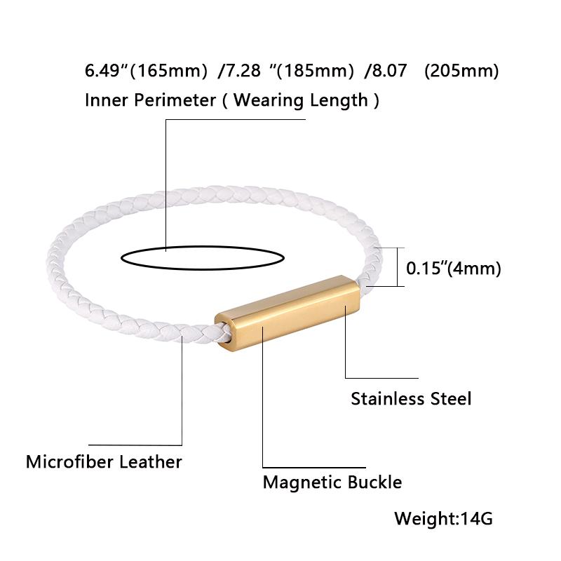 Trendy White Leather Bracelet Women Bangle Charm Women Wristband Jewelry Gift