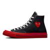 Comme des Garçons Play x Converse Chuck 70 High Μαύρο Κόκκινο Unisex Αθλητικά Παπούτσια Egret A01793C