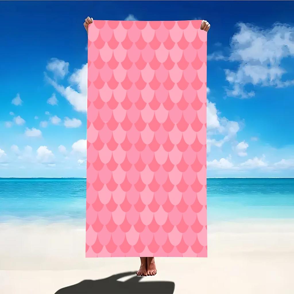 Fish Scale Mesh Beach Towel Large Microfiber Ultra-Soft Quick Dry Bath Towels For Swimming Yoga Lightweight Travel Camping
