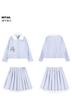 Girls' College Style Set 2025 Spring/Autumn New Children's Striped Shirt and Pleated Skirt