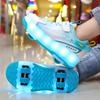 Kinder Leuchtende Sneaker Aufladen und Zerlegen Vier Räder LED Kinder Leuchtende Sneaker Junge Leuchtende Sneaker