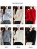Women's Sequin Crew Neck 100% Wool Sweater - Loose Fit, Ready-to-Wear Knit Base Layer for Commute