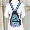 Vielseitiger Mini-Rucksack mit Diamantgittermuster: Multifunktionale Schulter-, Crossbody-, Hüft- und Brusttasche für High-School-Schülerinnen und Frauen.