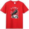 Halloween F Caw F Black Bird FCawF Crow With Skull Horror Graphic TShirt
