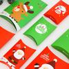 5/10PCS Cute Xmas Present pouch Pillow Shape Christmas Paper Candy Boxes Kraft Gift Bag