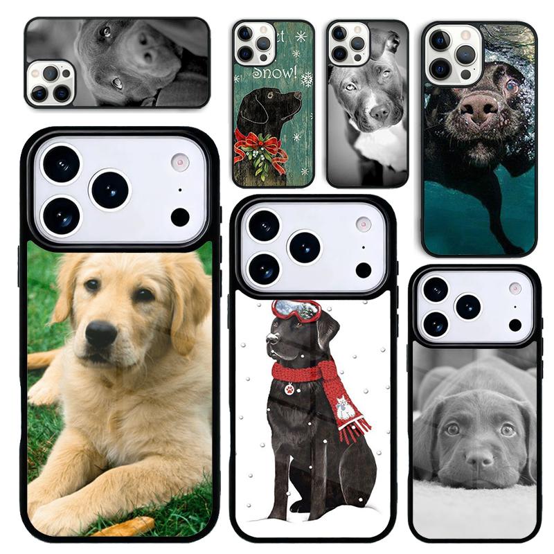 Capa Case for iPhone 17 Air 16 Pro Max 15 Plus 11 13 Mini 14 12 Back Phone Cover Labrador Retriever Golden Dog Puppy