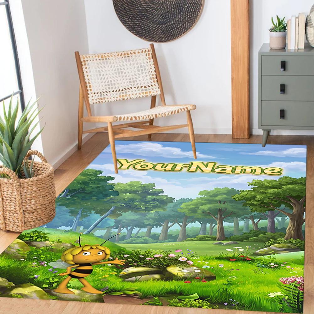 Biene Maja Personalized Name Carpet Design for Decorate room Outdoor Dormitory Dining Room Antislip Carpet Decorate Offices Perfect Gift for Women/Men