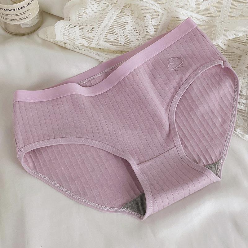 Women's Mid-Waist Breathable Cotton Seamless Tummy Control Japanese Style Panties