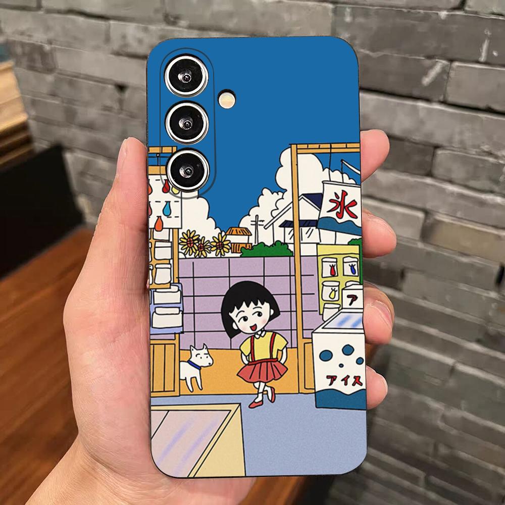 Anime Maruko-chan Phone Case For Samsung S25 Edge S24 S23 S22 S21 S20 Ultra Plus Fe Galaxy A54 A53 A34 A25 A16 Silicon Cover