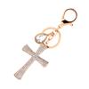 Cross Crystal Rhinestone Key Ring Charm Pendant Purse Bag Cute Keychain HighQ