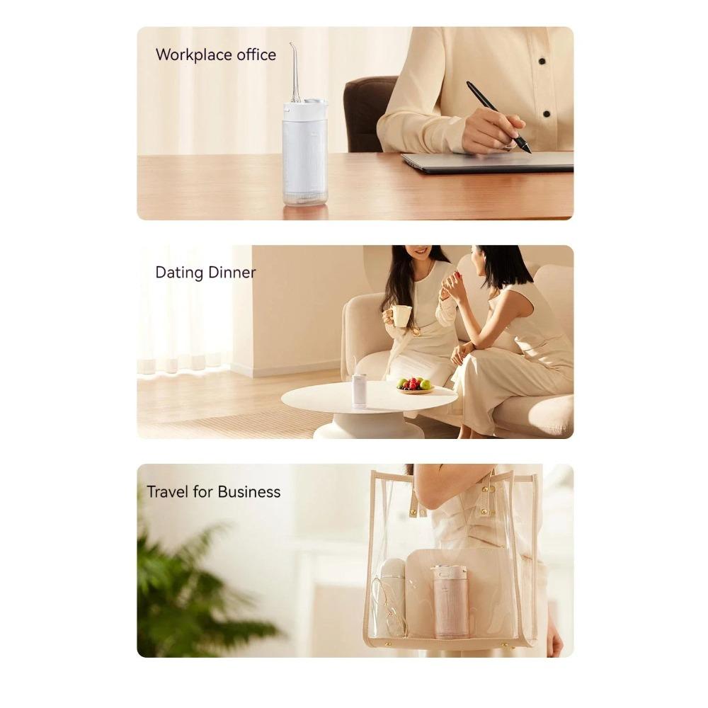 Electric Oral Irrigator F400 Portable Water Pick Flosser 200ML 4-Mode Teeth Whitening Cleaner Waterpulse