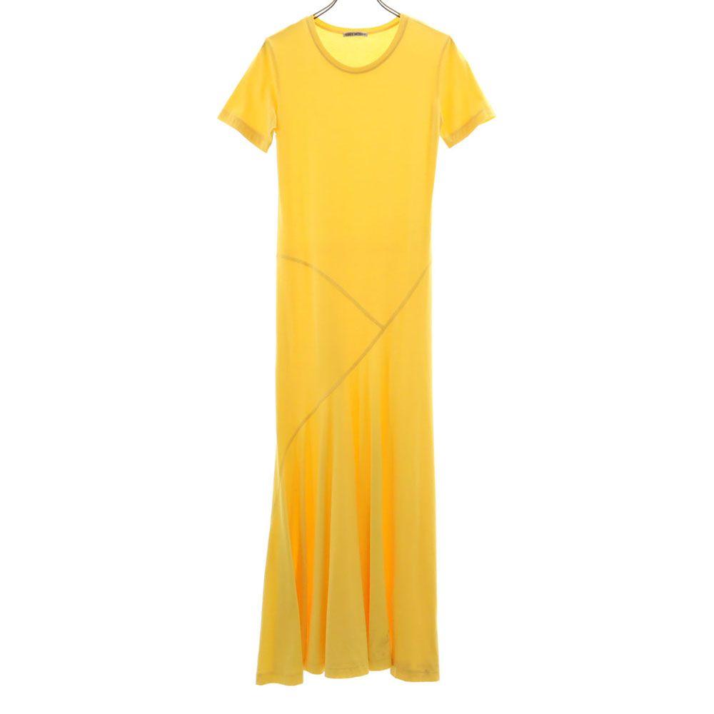 

ISSEY MIYAKE Short sleeve Long dress 2 yellow Women Used