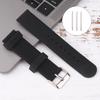 20mm Watch Band Silicone Pin Buckle Sports Tire Grain Watch Strap AccessoryBlack