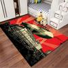 Led Zeppelin Retro Airship Design Rug Non-slip rug suitable for living room and bedroom sofas.