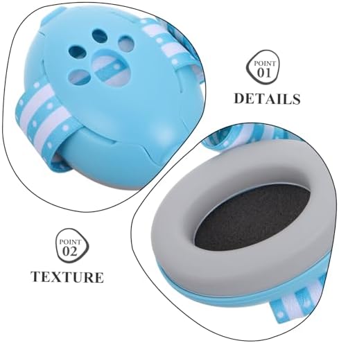 Adjustable Kids Noise Cancelling Headphones, Soft Comfortable Ear Muffs for Babies Toddlers, Hearing Protection for Sleeping & Travel, Sky Blue