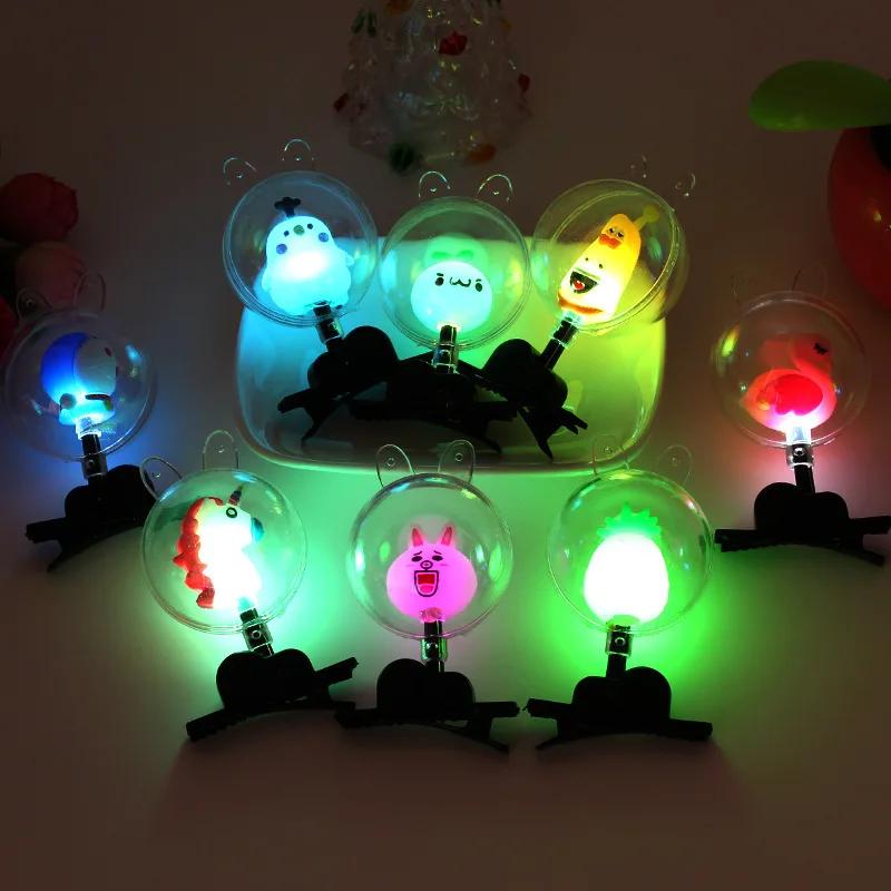 

10pcs LED Flash Bobo Ball Hairpin Cute Flash Children s Headdress Hair Band Hairpin Luminous Transparent Ball Girls Gift 10pcs