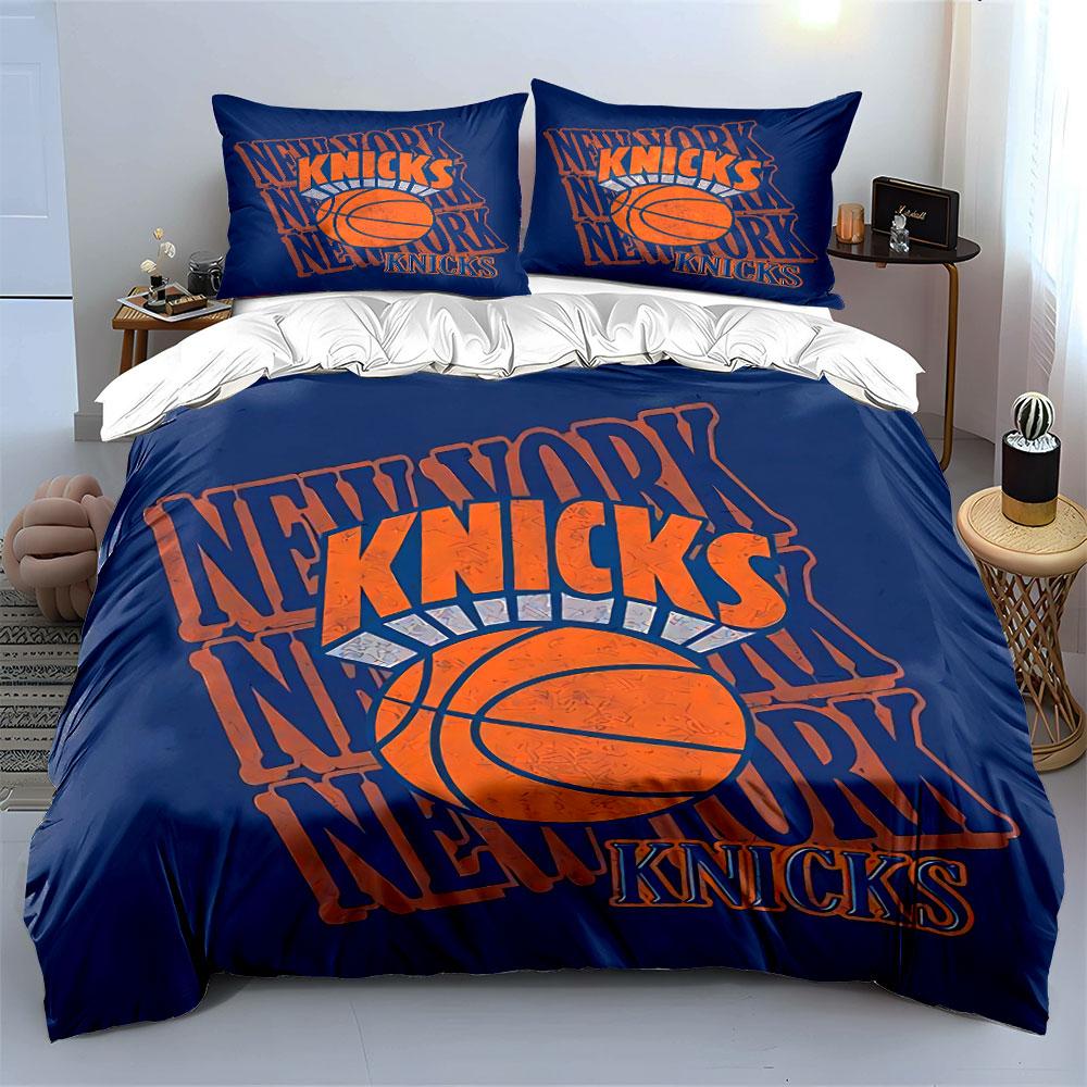 Set Biancheria da Letto New York Knicks Set Copripiumino Copripiumino Federe (1 * Copripiumino 2 * Federe, senza piumino)