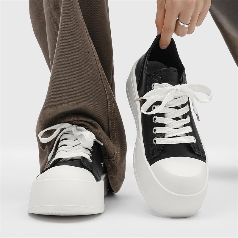 

Мужская обувь весна новый универсальный модный трендовый бренд высокая чувственность корейский уличный платформа Микки большая голова повседневная обувь для мужчин 44 чёрный