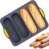 Easy Clean Baking Pan Tray Heat Resistant Bread Mold Professional Bake Mold  Hot Dog Buns